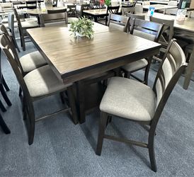 7 pc gray Dining set