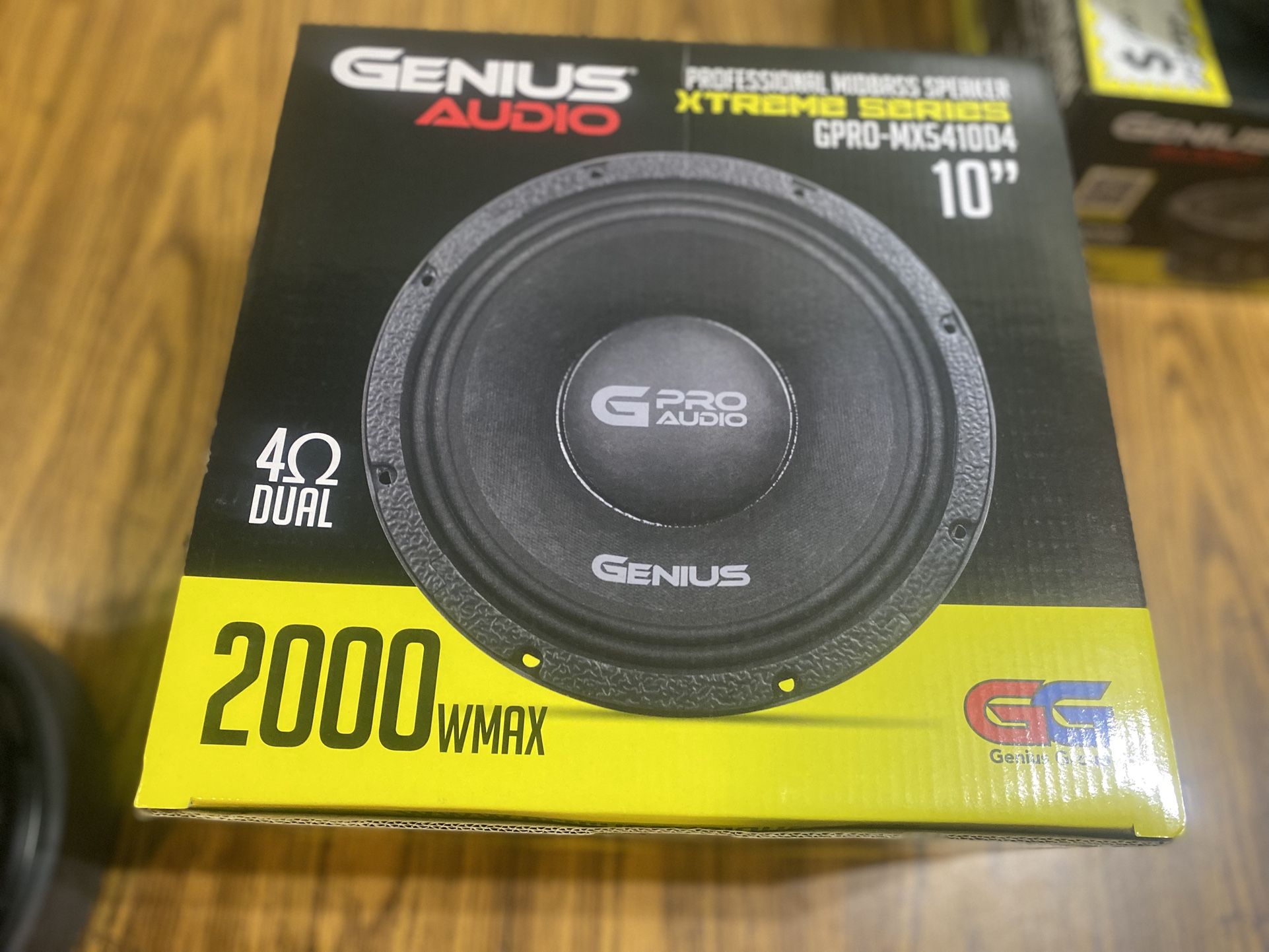 New 10” Genius Audio 2000w Max Power Midbass Midrange Dual Voice Coil Loud Speaker $190 each   