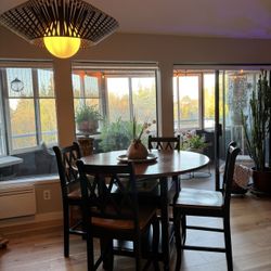 Dining Chandelier And Dining Set