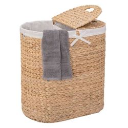 Seville Handwoven Water Hyacinth Laundry Hamper