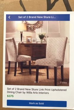 Brand New Set of Two Dining Chairs