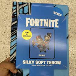 Brand New Fortnite Silky Soft Throw Blanket