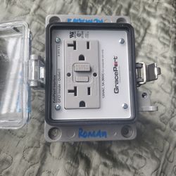 Machinery Power Outlet. GfCI Panel Mount