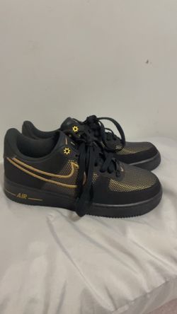 Women’s Nike Air Force 1 Fly Black Gold Sneakers