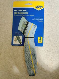 QEP PRO Grout Saw w/ 2 Replaceable Carbide Blades - Tiling Tool