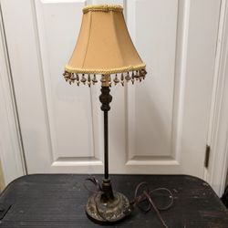 LAMP TABLETOP 23"TALL BRASS BASE