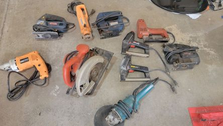 Assorted corded power tools
