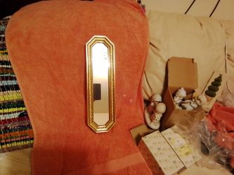 Gold Small Oblong Mirror 