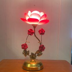Antique 60s -70s  rose  - GreaT  Color - 3 Touch Dimmer 