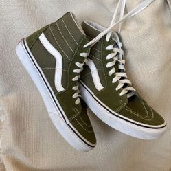 Classic Olive Green SK8 Vans Hightop Sneakers