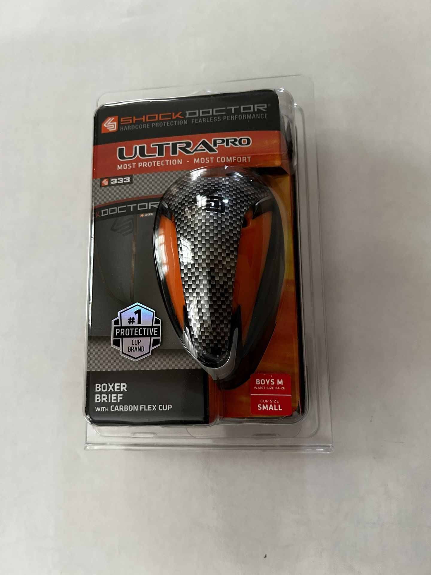 Shock Doctor Boys' Ultra Boxer Brief w/ Cup Size Small Boys Waist 24-26