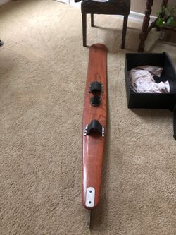 Water ski history Classic hardwood ski wall hanger