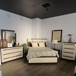 Queen Bed, Dresser, Mirror And Nightstand 
