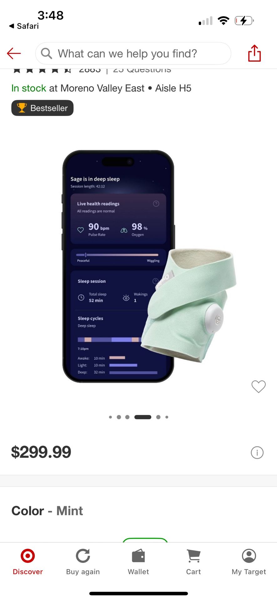 Owlet Sock practically brand New