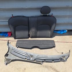 OEM Mini Cooper F56 14-19 Rear Left Right Upper Seat Back Cushion Black Vinyl