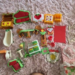 Strawberry Shortcake Vintage Dollhouse Furniture Only