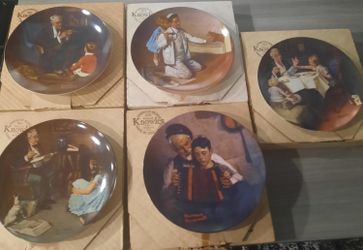 Norman Rockwell Collector Plates (6 in total)