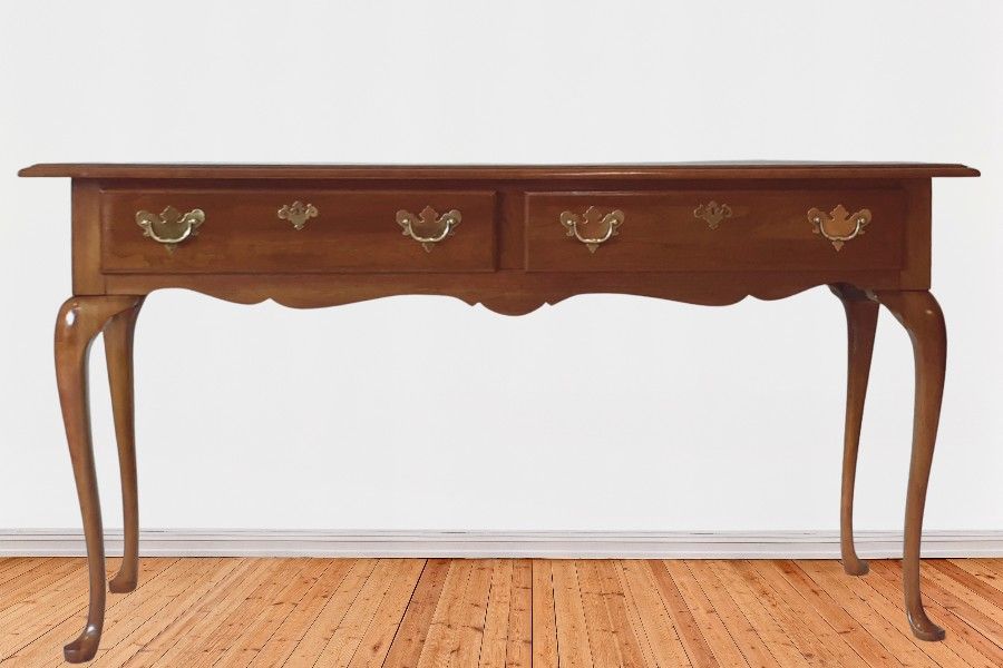 Vintage Jamestown Sterling Queen Anne Style Console Table or Sofa Table