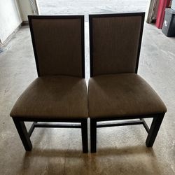 Brown Wooden 3 Chairs 