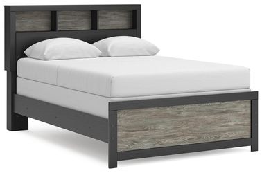 Jonnifer Black/Gray Full Bookcase Bed (Online Special Price)