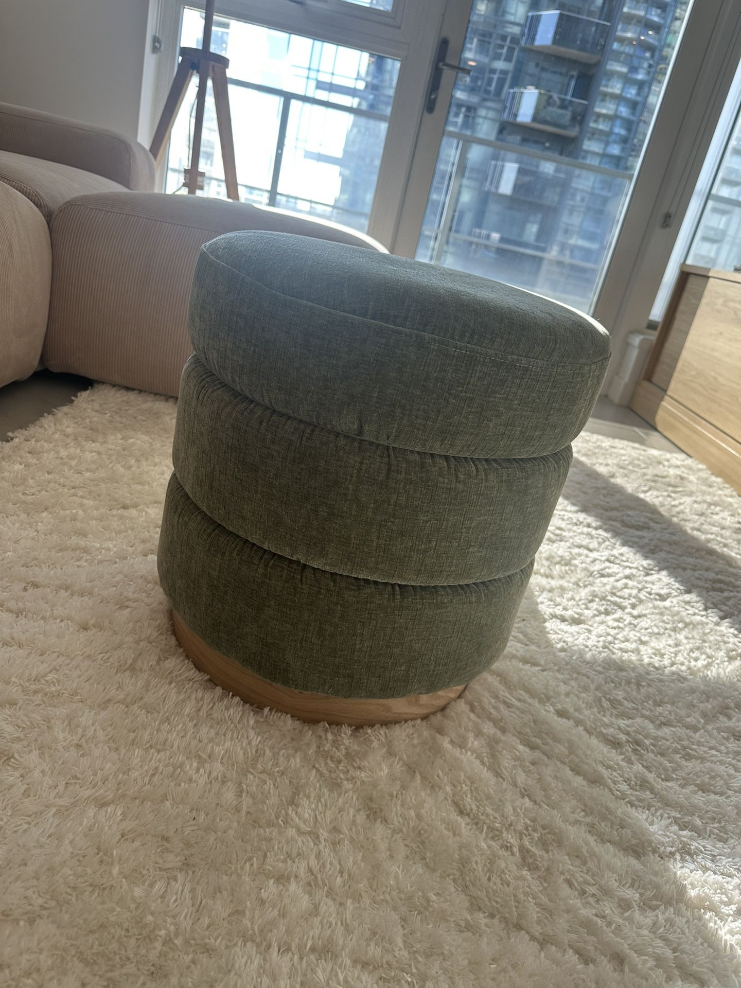 Green Swivel ottoman