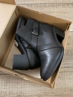 Clarks "Scene Strap" Black Leather 9.5W new