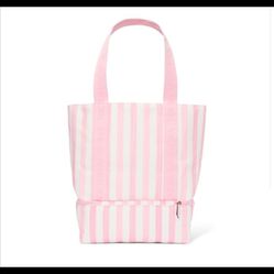 Victoria Secret Cooler Tote  Color: Pink Stripe Size: 18 x 16 x 6”  Brand new with tag. Comes from a smoke free home