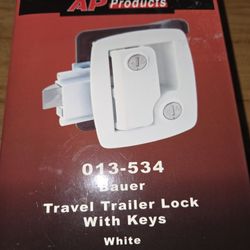 Bauer RV Door Lock. BNIB W/Keys