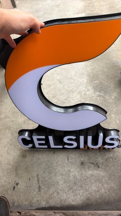 Celsius light up sign