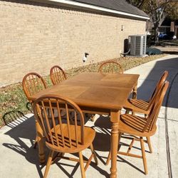 Extendable Wood Dining Table And Chairs