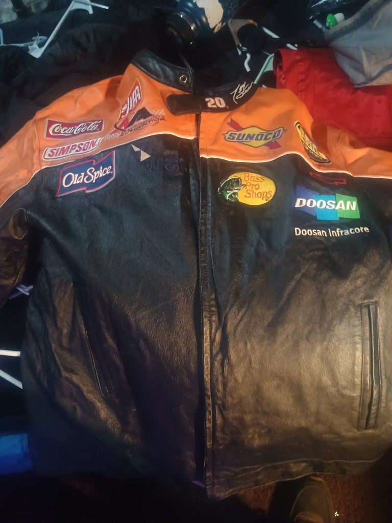 Wilson's Leather Jacket Genuine Joe Gibbs /Tony Stewart