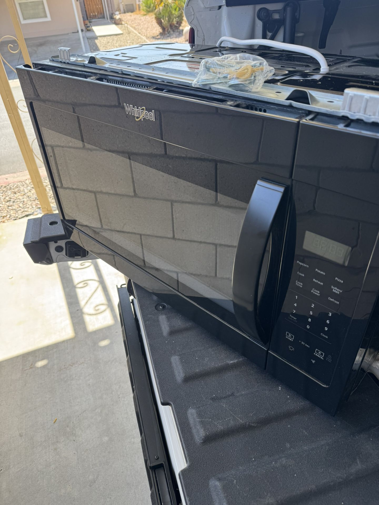 Black Whirlpool Microwave