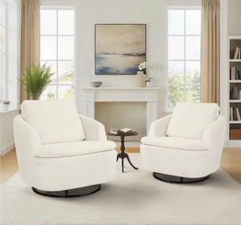 2 Swivel Rocking Armchairs