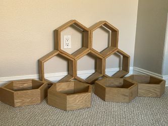 Handmade Honeycomb Shelves