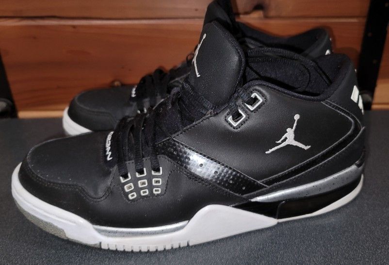 Nike Jordan Men’s 9.5 Flight 23 Shoes Leather Black Silver 317820 011 1