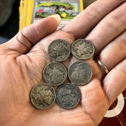Mercury Dimes Silver 6 Total 
