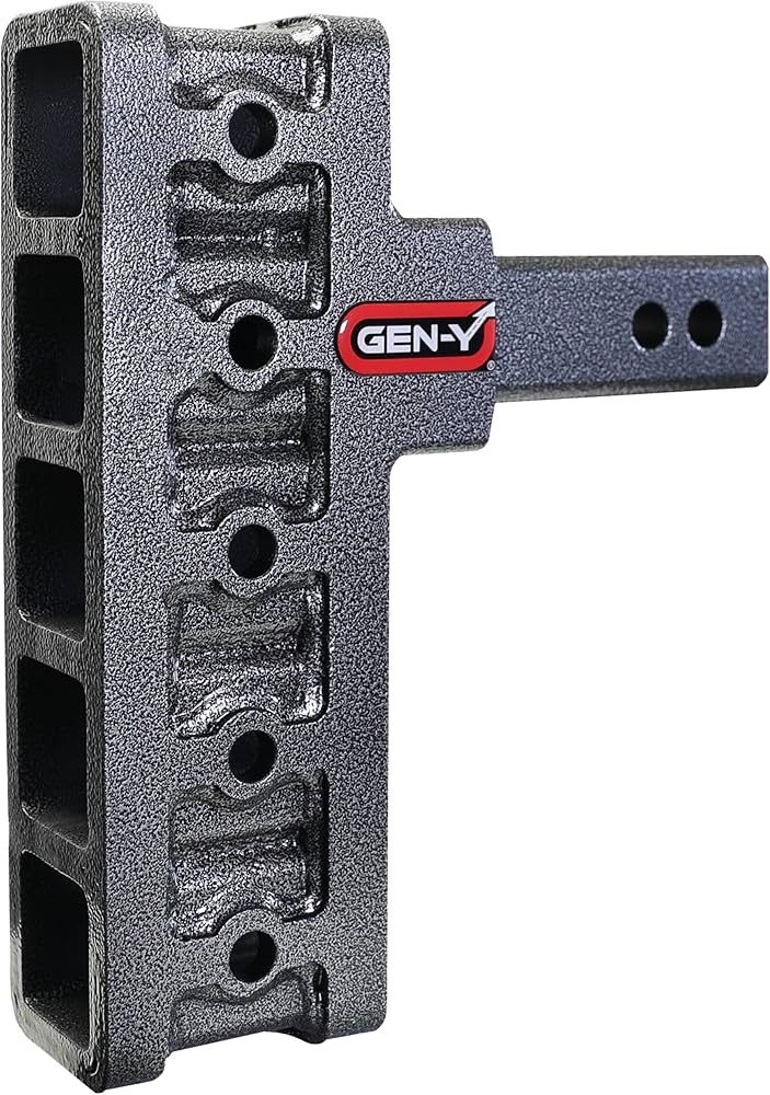 GEN-Y Hitch Adjustable Trailer Hitch (Fits 2" Receiver) - 10" Drop, 16000 lbs Towing, 2000 lbs Tongue Weight