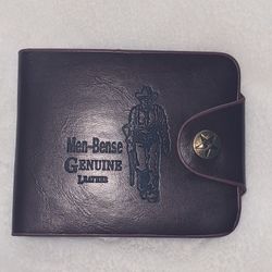Male Brown Leather Wallet Card Holder
