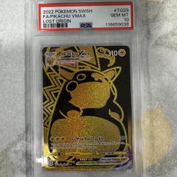 Pokémon Pikachu VMAX Lost Origin Ultra Rare Full Art Holo TG29/TG30 PSA 10