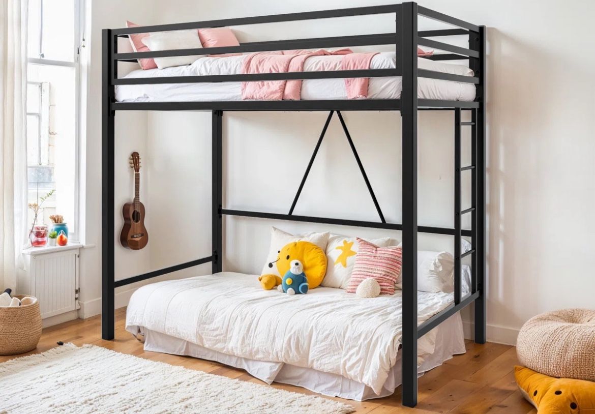 Twin Size Loft Bed With Mattress 