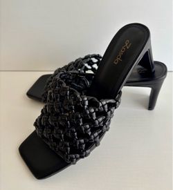 Woven mule heels, run wide. New in box /Amazon fashion