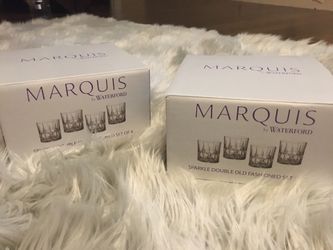 Marquis old fashion glasses set of 4 ( two box)