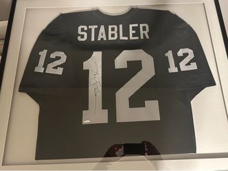 Ken Stabler #12 Signed Framed Jersey