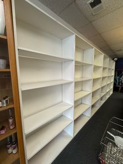 1 piece 6 sections Adjustable white shelves (no back)