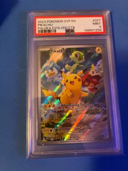 Pikachu #027 psa 9 paldea evolved