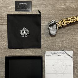 Iced Out Chrome Hearts Leopard Belt .925 Silver - SALE 🚨
