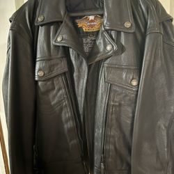 Vintage Harley Davidson Leather Jacket With Removable Liner
