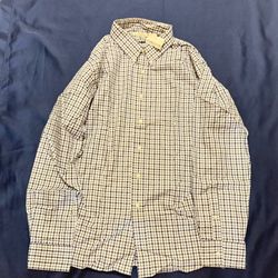 Gitman Bros. Red White Gray Check Cotton Button-Up Button-Down Collar L