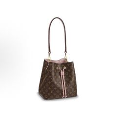LOUIS VUITTON NOE OLD FLOWER COATED CANVAS COWHIDE BUCKET BAG SINGLE SHOULDER HANDBAG WOMEN'S BROWN (165)79