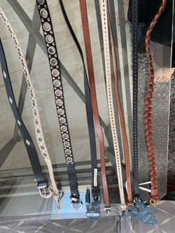 Women Belts  (  Leather  )  Brand New  Size  (  L - M - S  )   Each  for